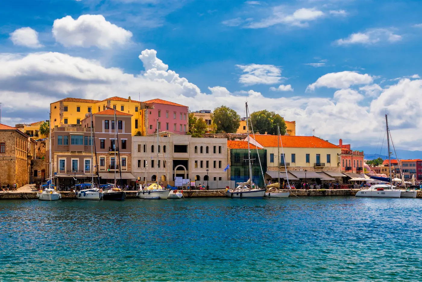 Uitzicht op Kreta vanaf zee