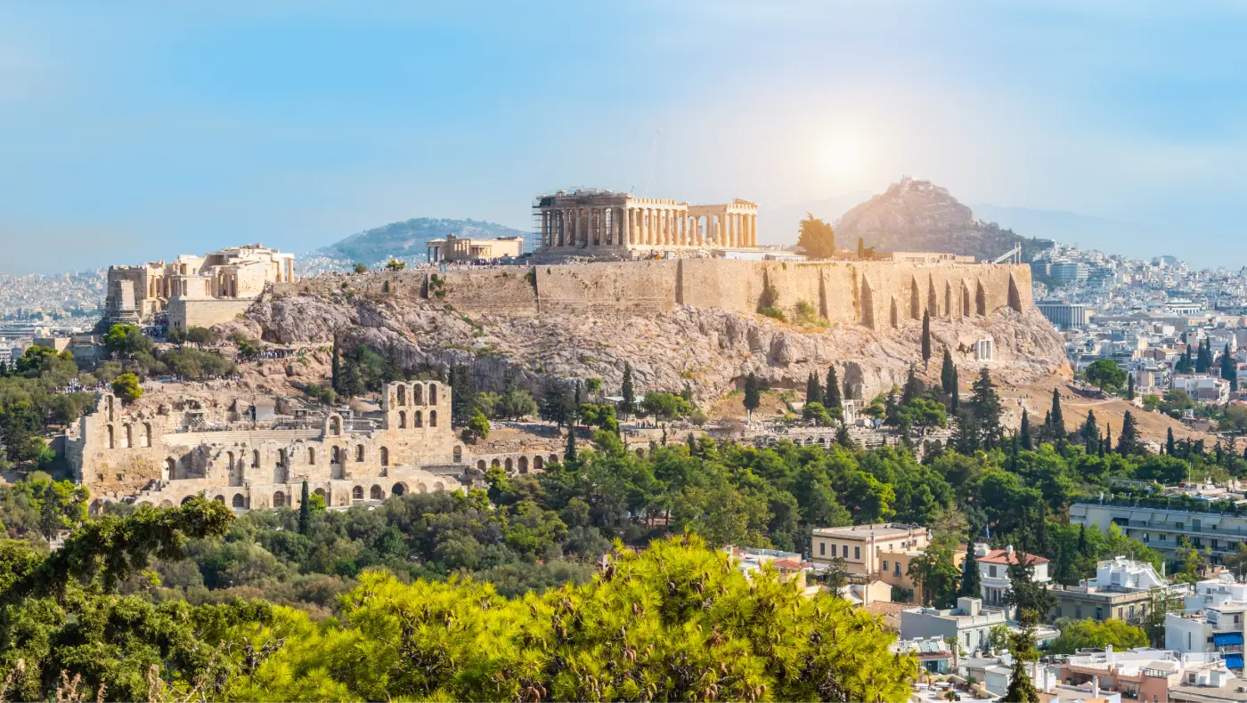 Uitzicht op Akropolis