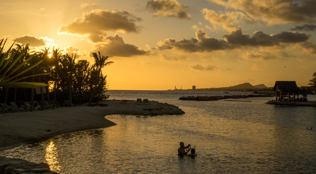 zonsondergang op Curacao