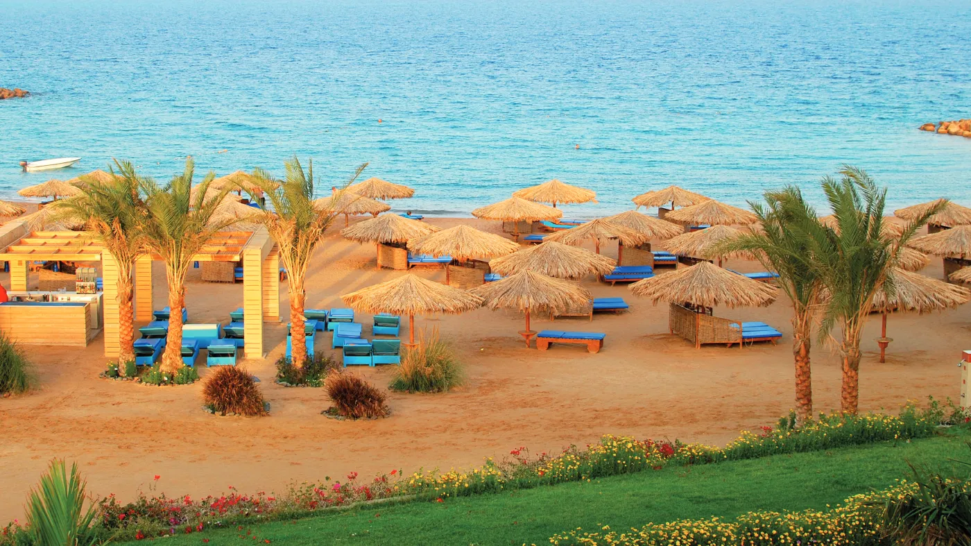 Hurghada strand in oktober